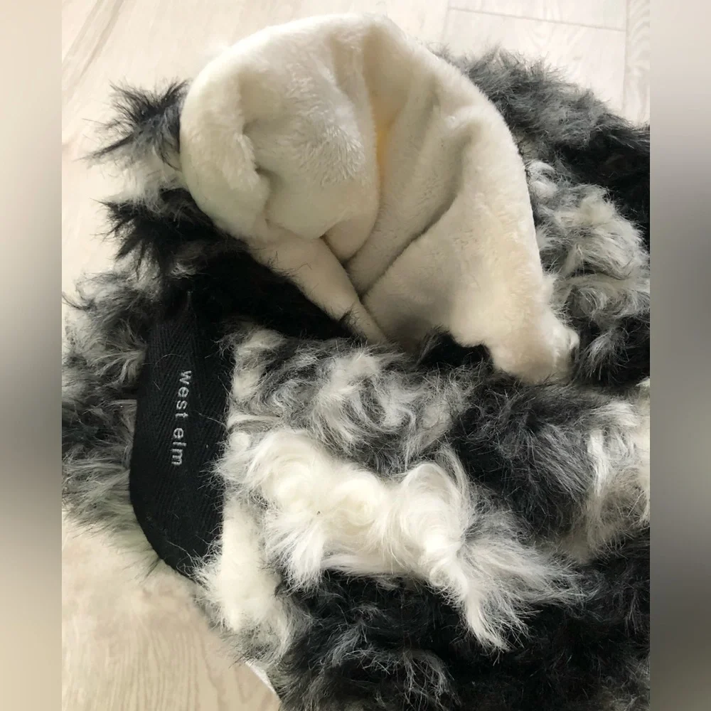NWT West Elm Faux Fur Shearling Throw Blanket